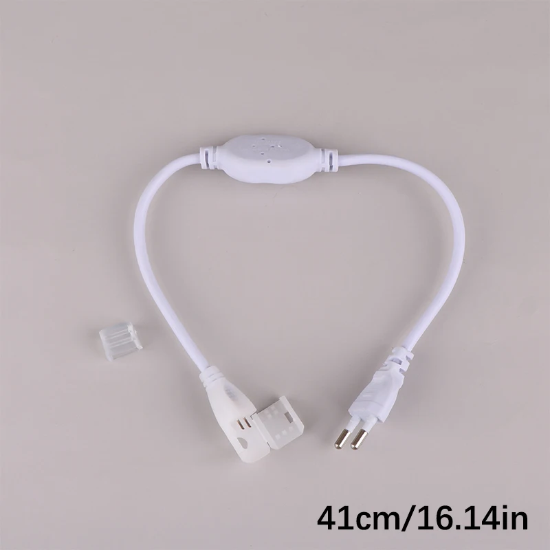 

Штепсельная Вилка европейского стандарта для 220 В COB, штепсельная вилка, быстрый разъем с кабелем кнопочного переключателя для ленты IP67 10 мм COB