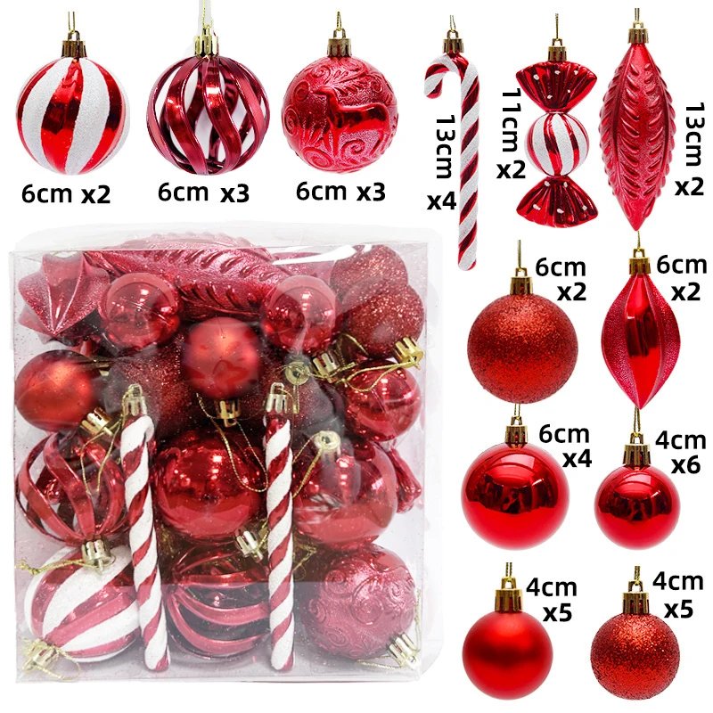 Рождественские шары синие и красные