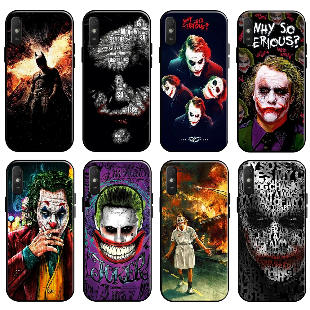 

Marvel Bat-Man Joker Clown Phone Case For Xiaomi Redmi 9A For Redmi 9AT Case Back Black Liquid Silicon Coque Carcasa TPU