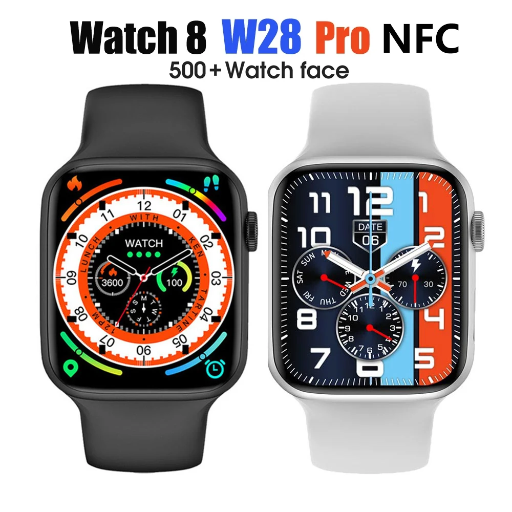 

Оригинальные Смарт-часы W28 Pro MAX 2023 Series 8 Смарт-часы для мужчин и женщин спортивные часы NFC + Беспроводное зарядное устройство 500 + циферблат под...