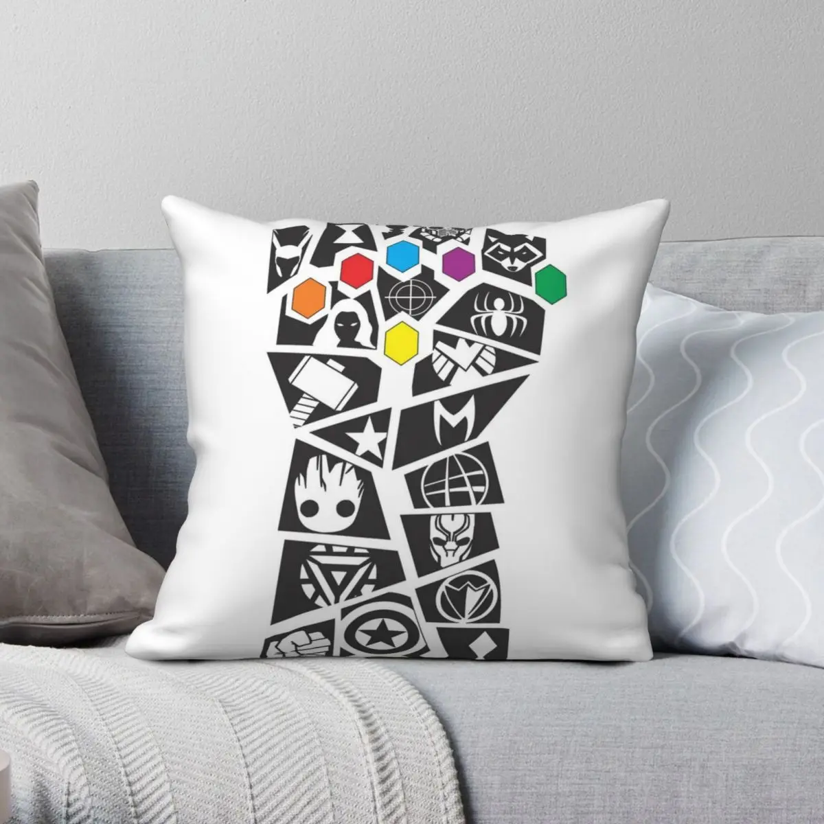 

Gauntlet Pillowcase Polyester Linen Velvet Pattern Zip Decorative Throw Pillow Case Home Cushion Cover