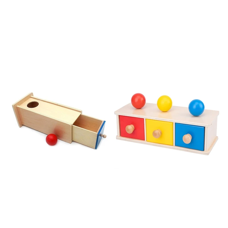 

Educational Puzzle Box Wooden Drawer Ball Toy for Preschool Sensory Enlightenment Class Teaching Aids Boy Girl Fun Toys