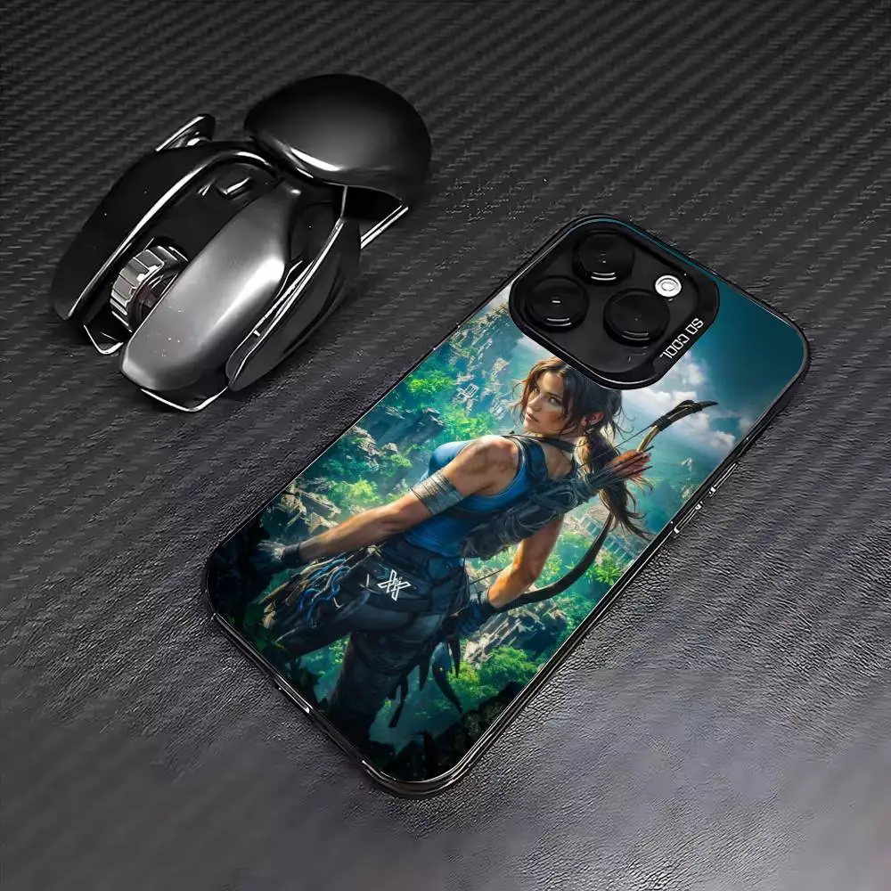 Чехол для телефона T-Tomb Cool R-Raider Lara Croft для iPhone 17,16,15,14,13,12,11, Pro Max, Plus Candy Silver Cover (art.: 3920d3ffe01a3) - 3920d3ffe01a3
