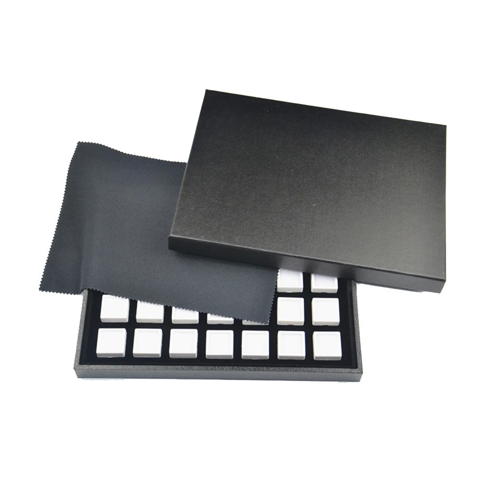 Wholesale Jewelry Diamond Storage Box Square Gem Display Tray Pendant Coin Jar Container Gemstone Zircon Organizer Package Box