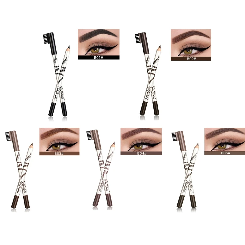 

Eyebrow Pencil Waterproof Smudge-proof Brow Pencil w/ Brow Brush Eye Brow Makeup