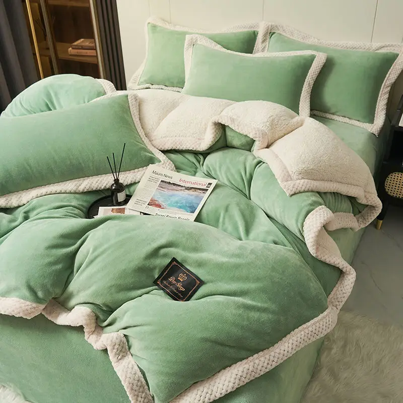 

Домашний текстиль, зимний чехол, толстый удобный пододеяльник, постельное белье двойного назначения для девушек, Королевский Текстиль
