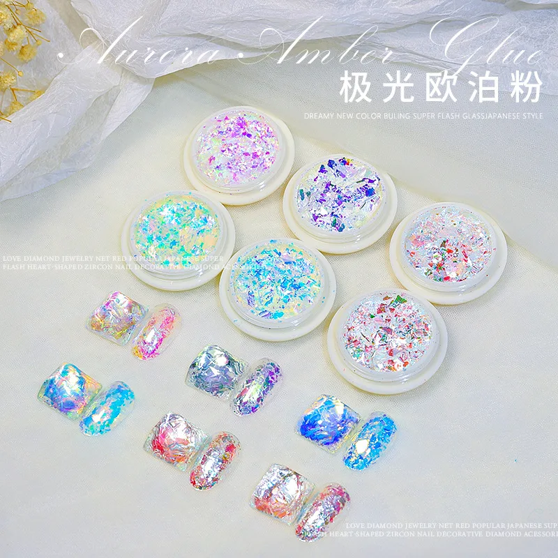 

Nail Flash Opal Powder Aurora Dream Polarizing Powder Dream High Flash Nails Glitter Decoration DIY Manicure Glitter Accessories