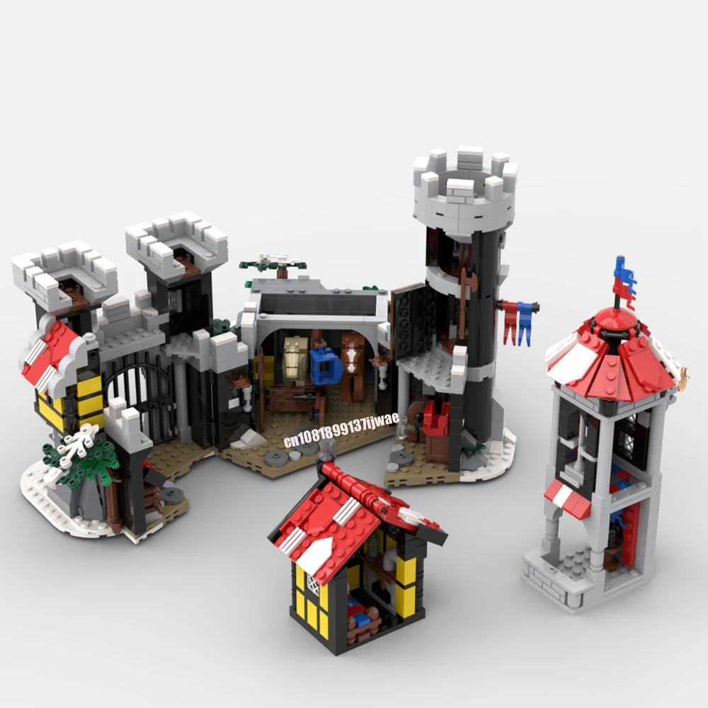 Новинка 1216 шт. Европейский средневековый уличный вид Дракон Рыцари замок DIY