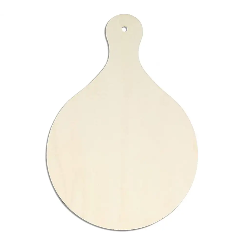 

Chopping Board Solid Construction No Rough Edge Wood Round Square Meat Paddle Cutting Board with Handle Kitchen Supplies