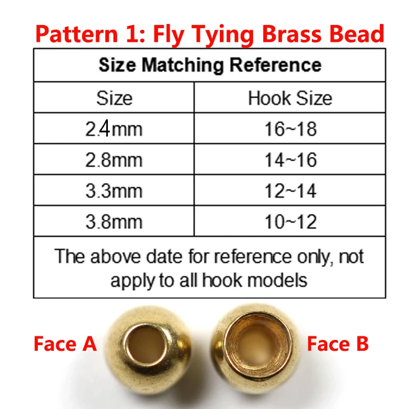 Латунные бусины для вязания мушек