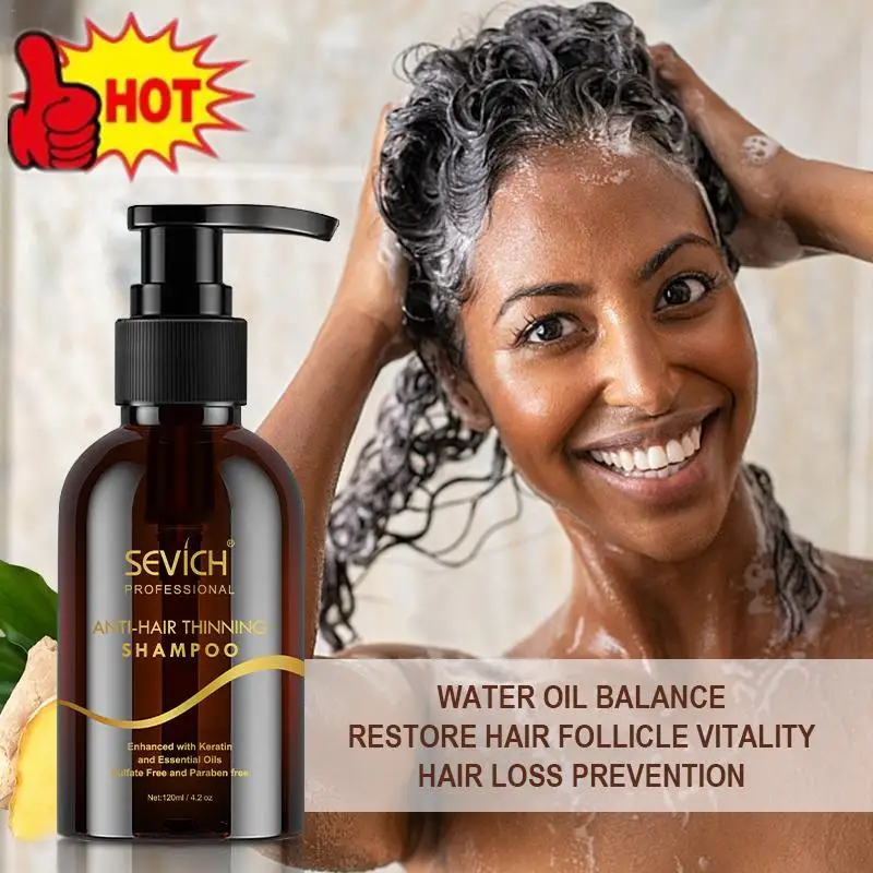 

120ml Anti Hair Loss Shampoo Sevich Ginger Products Hair Care Prevent Hair Loss Scalp Treatment For Women And Men K2D7