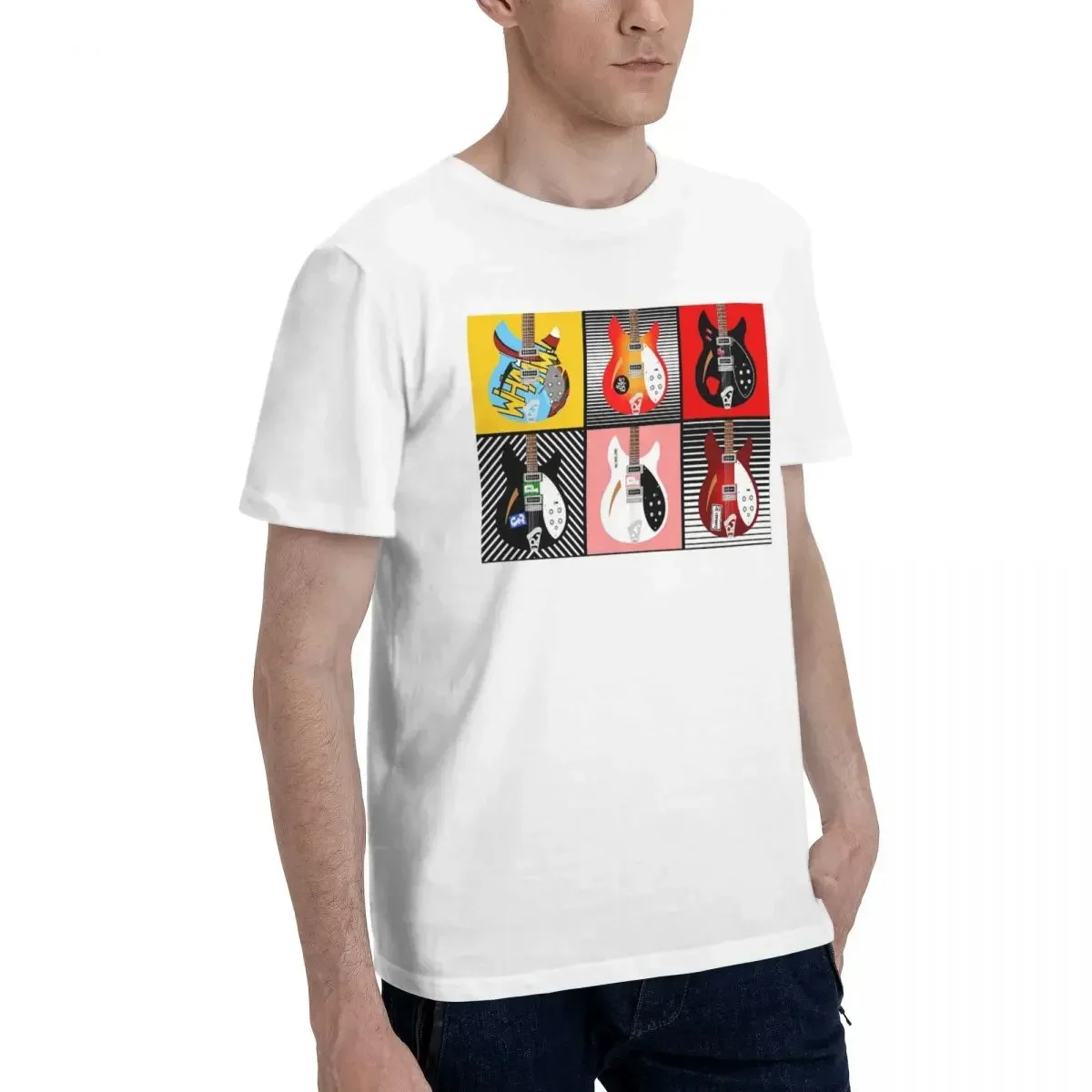 Фото Paul Weller's Rickenbackers 100% Cotton T-shirt Men Oversized T Shirts Men crew Neck Short Sleeve S-6XL №4