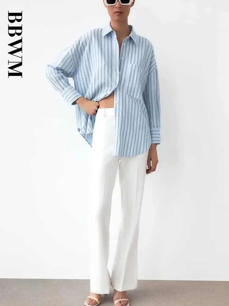 Женская однобортная рубашка с отложным воротником Повседневная однотонная