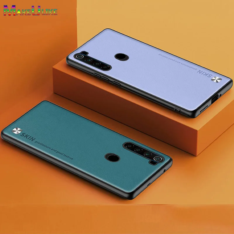 

Ultra Thin Leather Case for Xiaomi Redmi Note 8 Pro Case Silicone Bumper Shockproof Cover for Redmi Note 12 11S 10S 9S Pro Case