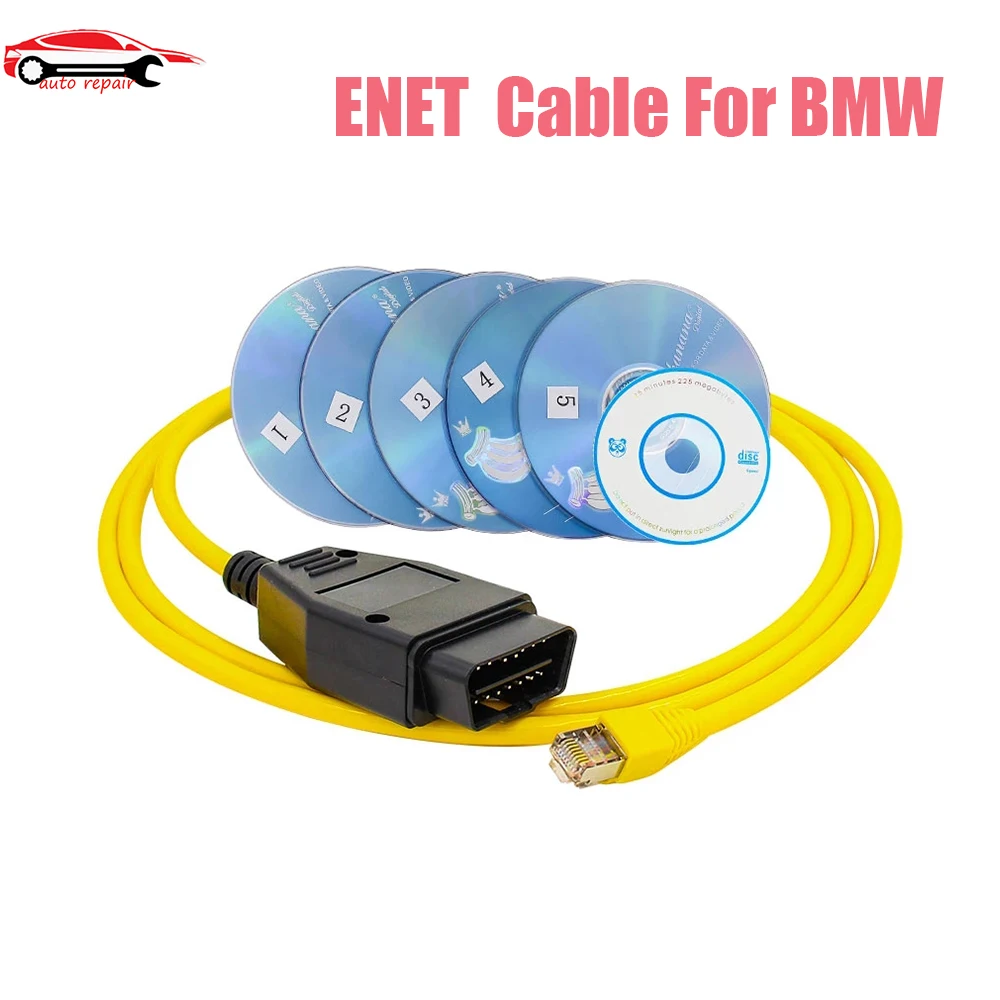 ENET-Cable de interfaz OBD2 para BMW Serie F, Cable de Ethernet a codificación OBDII de datos ocultos, herramienta de diagnóstico automático OBD
