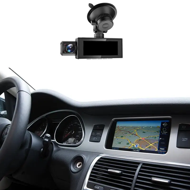 

1080P Автомобильный видеорегистратор 170 широкоугольная Автомобильная камера с тремя объективами Автомобильный видеорегистратор с ночным видением парковочный монитор и запись