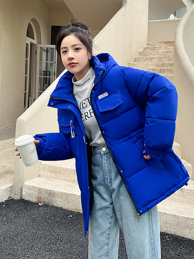 2023 New Winter Women Oversized Parkas Jackets Casual Thick Warm Hooded Pattern Coat Female Winter Outwear Sports Jacket parkas