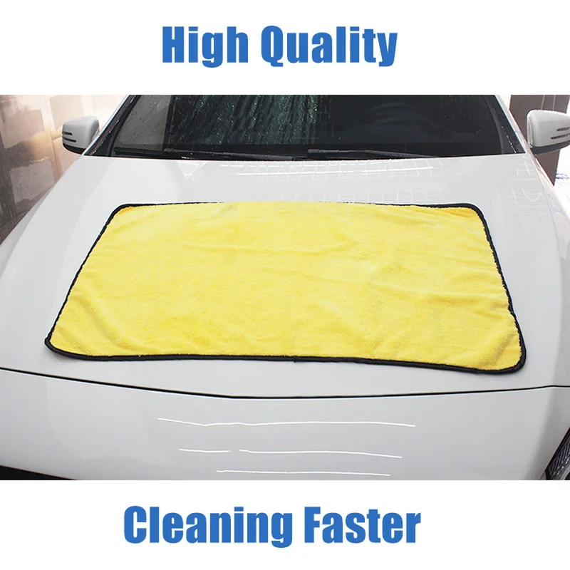 

145*75cm Car Wash Microfiber Towel Car Cleaning Absorbent Drying Cloth Hemming Car Care Cloth Detailing Car Wash Towel For Car