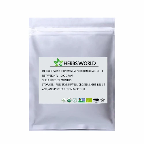

High-quality Organic Lions Mane Mushroom Extract 20:1 Powder,Hericium Erinaceus,for Mental Health & Immune Support,Focus