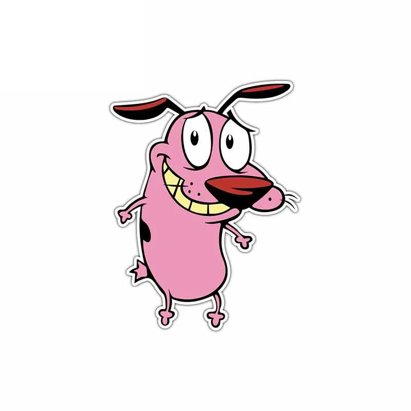 

Fashion Personality Creative Car Stickers for Courage Cowardly Dog Kids DIY Anime PVC Car Wrap Waterproof Cover Scratch 10*13cm
