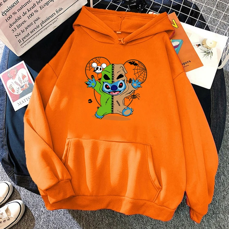 

Dancing Cartoon Kawaii Hoodies Happy Halloween Clothing Korean Fashion Streetwear Women Harajuku Sweatshirt Y2k Top Pullovers