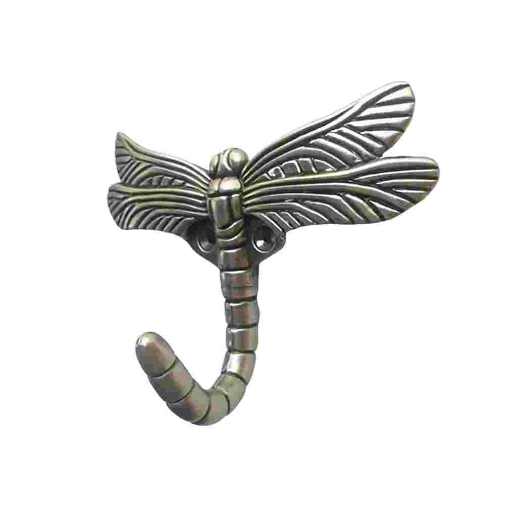 

Wall Hook Hooks Hanger Coat Dragonfly Animal Towel Kitchen Hat Clothes Key Robe Metal Vintage Head Bathroom Single Hanging