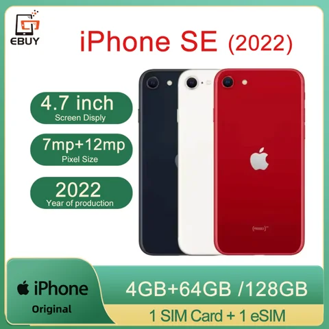 Смартфон Apple iPhone SE (2022), 4/64ГБ, 4/128ГБ, global, Б/у