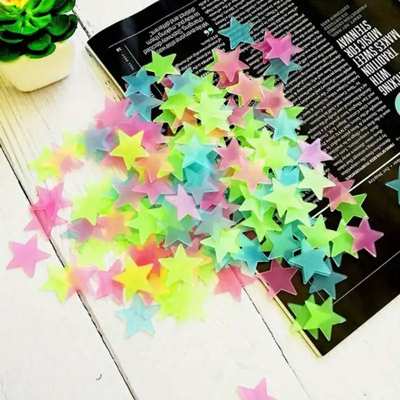 

Светящиеся звездные наклейки на стену 100 шт.