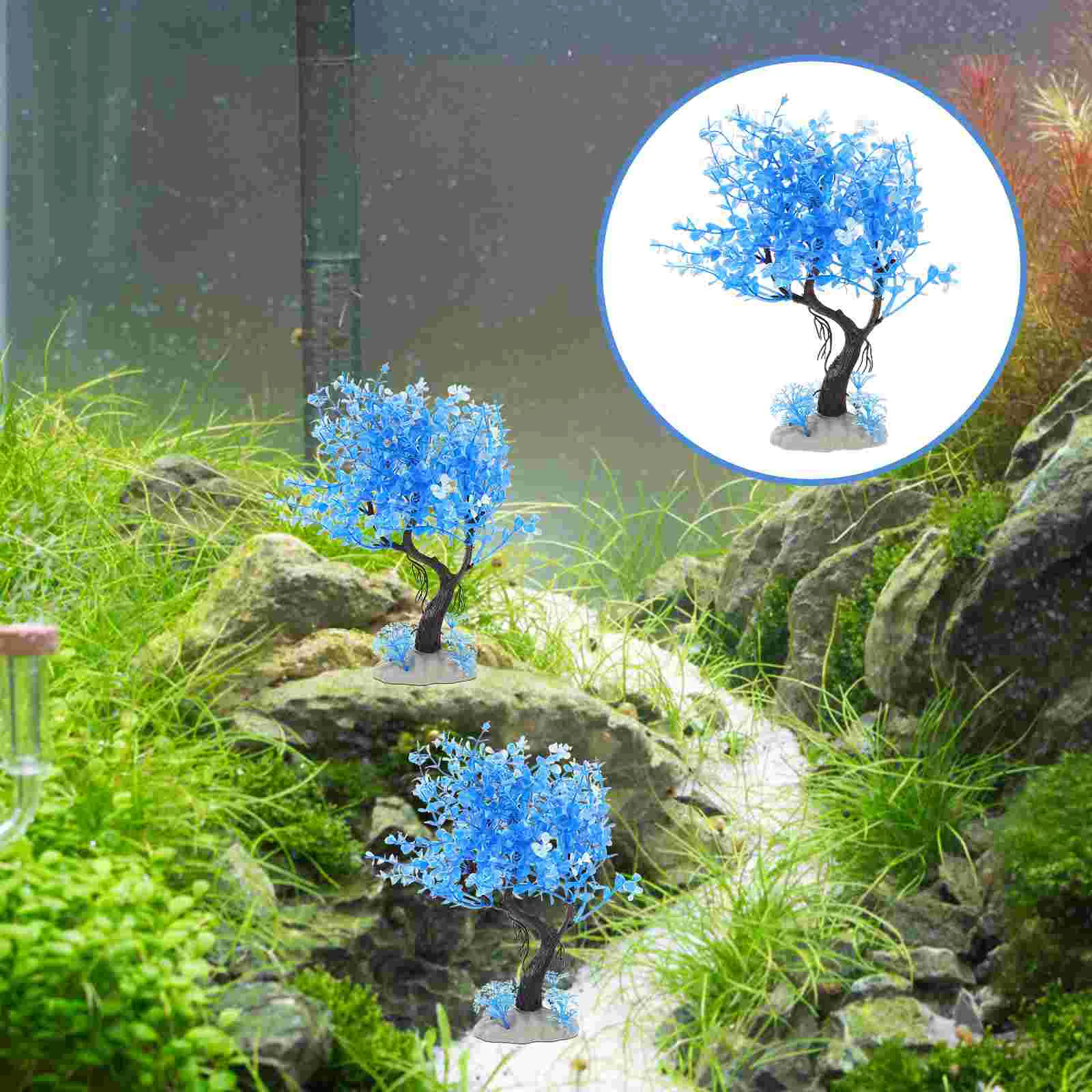 

Aquarium Tree Tank Artificial Fishlandscapedecorative Home Underwater Delicate Wear Resistant Diy Desktop Pinehides Betta