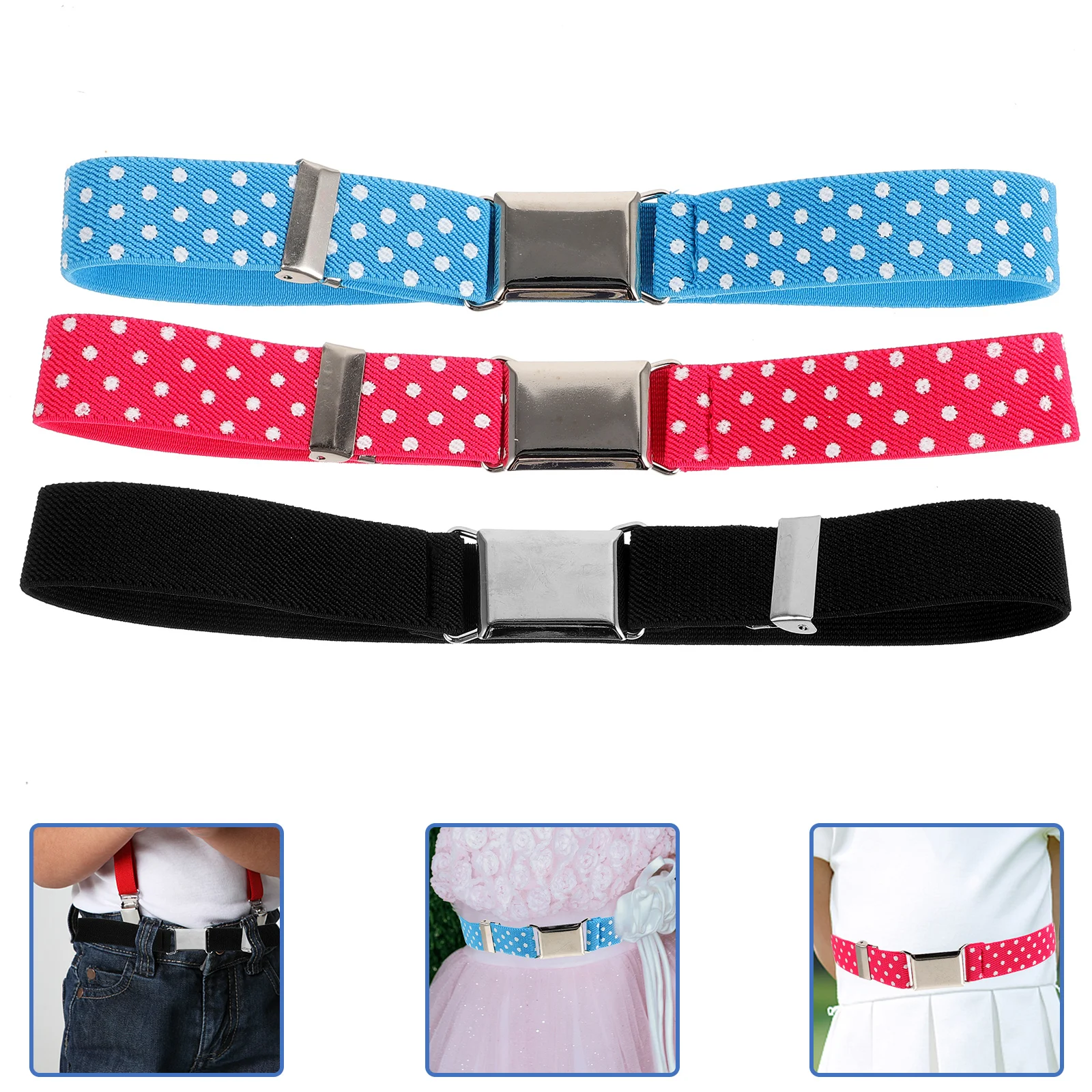 

Belt Kids Boy Dress Girls Waist Metal Buckle Pants Nylon Strap Dresses Trousers