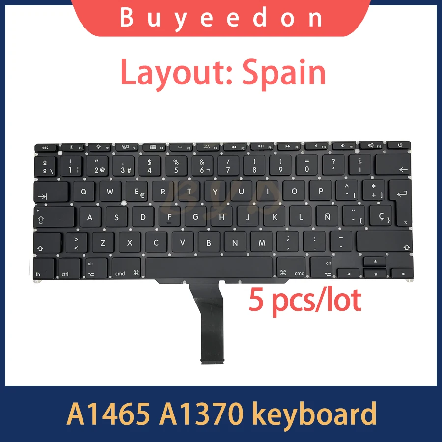 

Совершенно новая клавиатура A1370 A1465 для Macbook Air 11, испанская раскладка клавиатуры 2011 2012 2013 2014 2015 года, 5 шт./лот