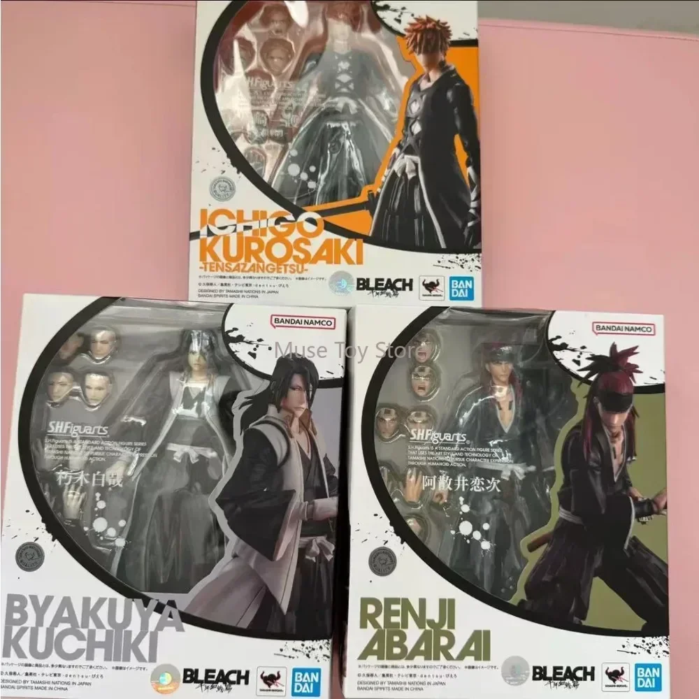 В наличии Bandai S.H.Figuarts SHF Bleach Ichigo Kurosaki Tensa Zangetsu Renji Abarai Byakuya Kuchiki Фигурки Игрушки