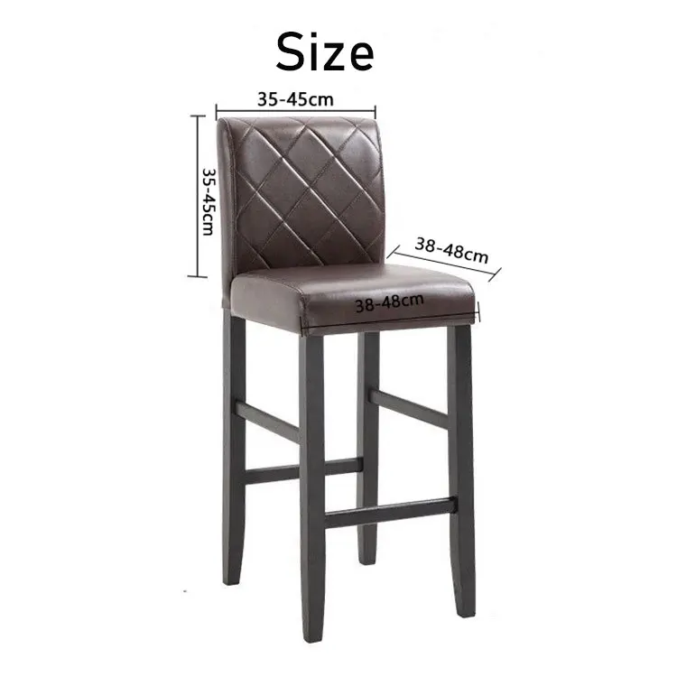 Elastic Bar Stool Chair Cover Home Dining Room Bar Seat Cover Geometric Style Restaurant Hotel Decor Washable Easy Cover 1pc images - 6