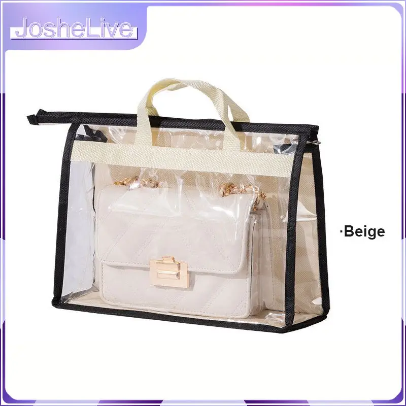 

Dust Cover Bag Home Bedroom wardrobe Transparent Handbag Storage Organizer Sealed Leather Bag Moisture-proof Protect Cover