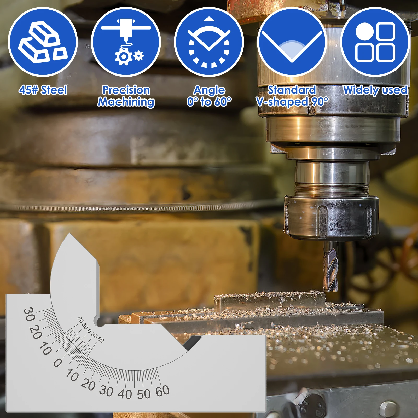 Измеритель угла Toorise AP25 с V-образным замком Многофункциональный регулируемый