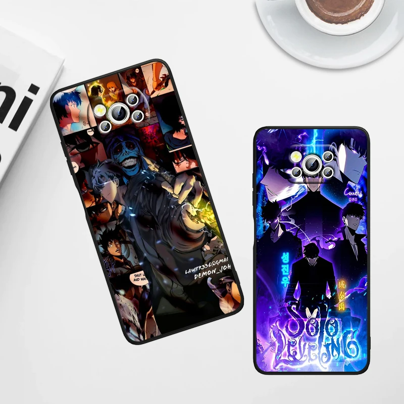 Чехол для телефона с рисунком из аниме Solo Xiaomi Poco X6 X5 X4 X3 F4 F3 NFC M6 M5 M4 GT S Pro 4G Φ C65