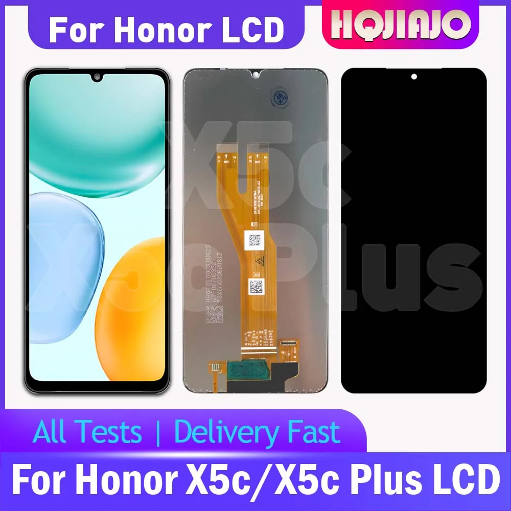 Фото 6,74-дюймовый ЖК-дисплей хорошего качества для Honor X5c X5c Plus 4G, сенсорный экран, дигитайзер для Honor X5cPlus NLA-LX1, ремонтный комплект ЖК-дисплея в сборе №2