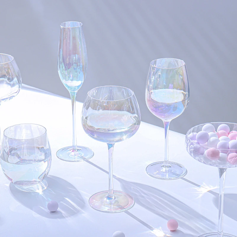 

New Product Rainbow Glass Set Red Wine Glass Champagne Glass Apple Glass Water Glass Household Glass Goblet Crystal Glass Set
