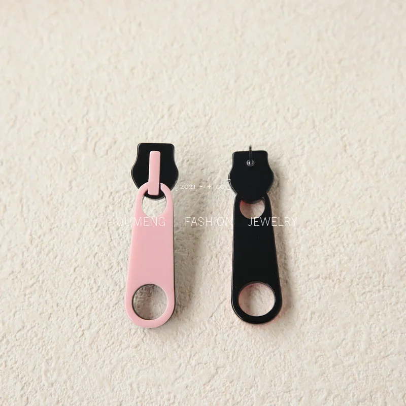 Новые милые Креативные и новые Акриловые Смешные серьги на молнии с
