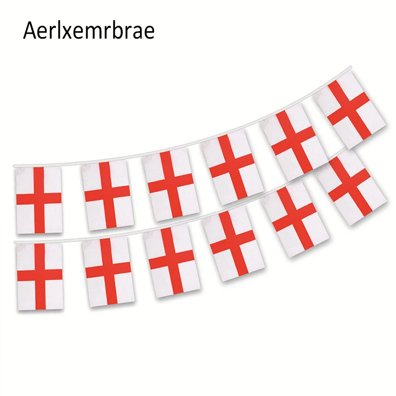 

Aerlxemrbrae 20pcs/lot England bunting flags 14x21cm Pennant England String Banner Buntings Festival Party Holiday