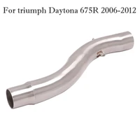for triumph daytona 675r 2006 2012 51mm stainless steel motorcycle exhaust mid link pipe escape slip on moto modified system