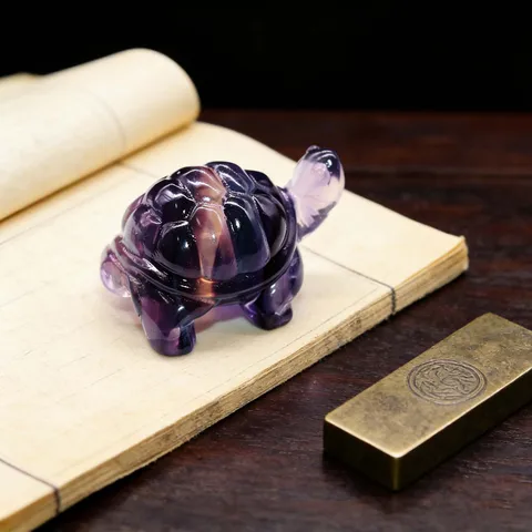 Флюоритовая черепаха статуэтка