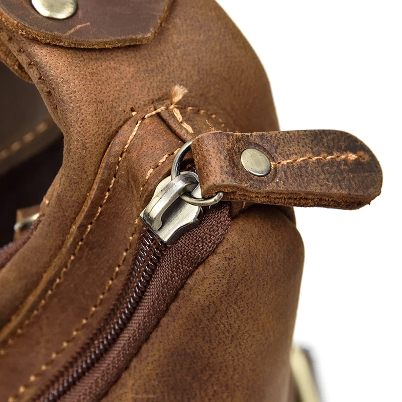 2022 New Sling Bag Men's Genuine Leather Chest Bag Casual Men's Shoulder Bag Outdoor Travel Bags For Men Cowhide Crossbody Pack