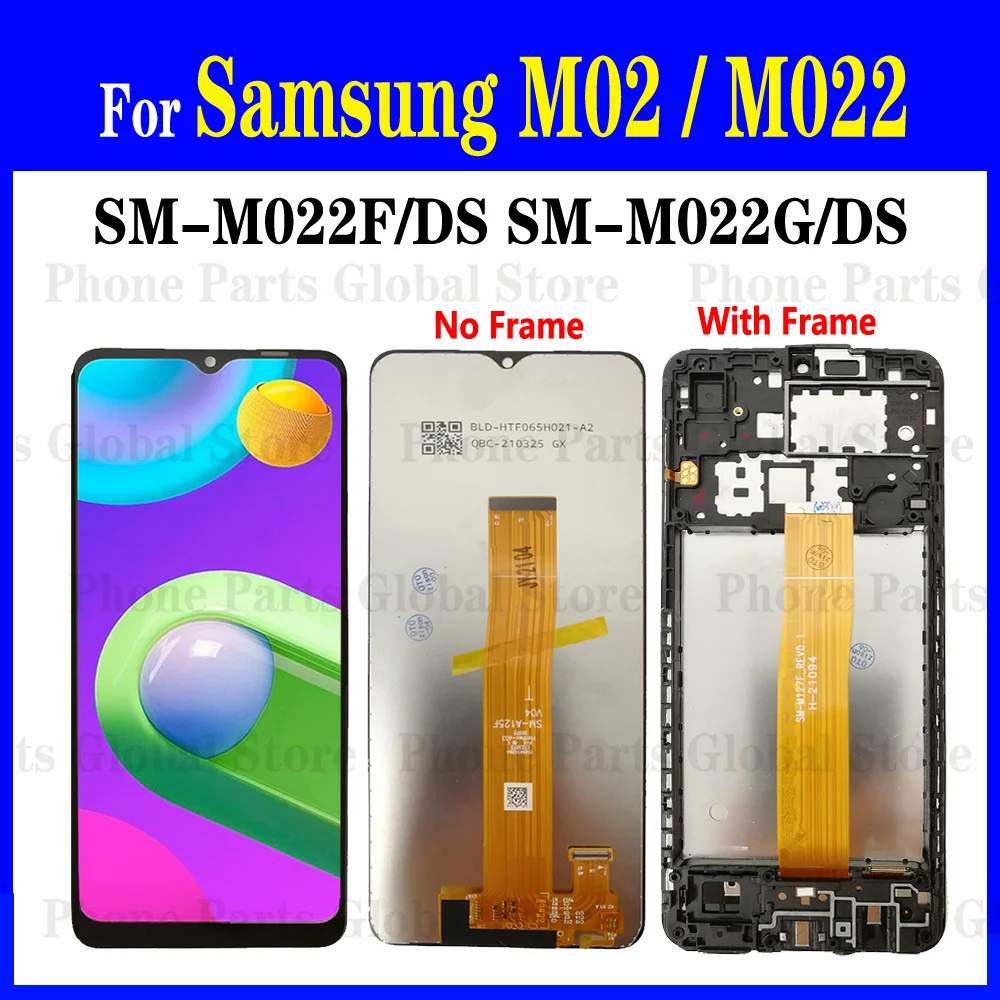 M022 дисплей для Samsung Galaxy M02 LCD с рамкой SM-M022F/DS SM-M022G/DS экран, сенсорный дигитайзер в сборе, замена 6,5