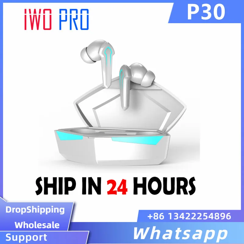 

IWO PRO P30 TWS Wireless Gaming Headset Bluetooth 5.1 Earbuds Ultra Low Latency With Microphone For PUPG Genshin Impact Games