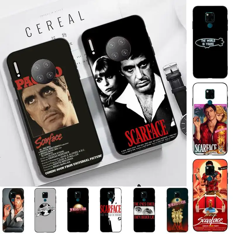 

Scarface 1983 Film Al Pacino Movie Phone Case for Huawei Mate 20 10 9 40 30 lite pro X Nova 2 3i 7se