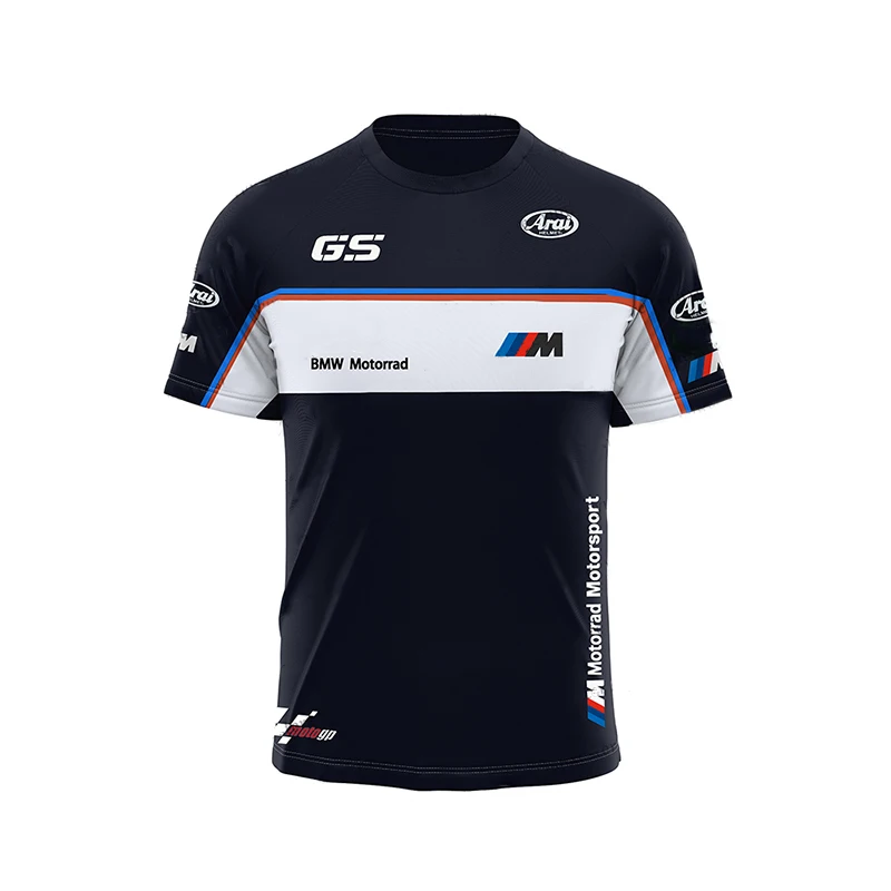 

2023 New GS Race Track Men's T-Shirt Extreme Sports Track Hobbies for BMW GS 1200 HP4 Summer Breathable men's short sleeve Top