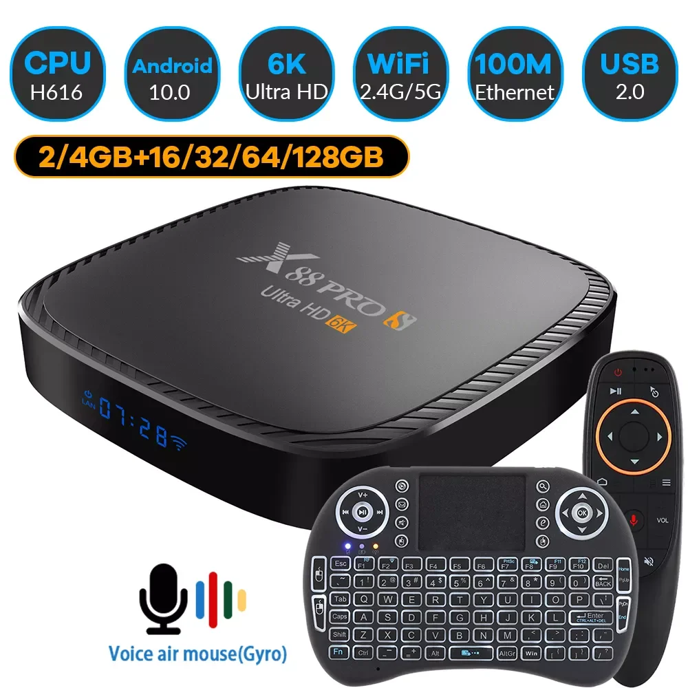 

Transpeed X88S 6K 3D Android 10.0 TV Box fast WiFi 2.4G&5.8G 16G 32G 64G 128G Voice Assistant Set Top Box promo code