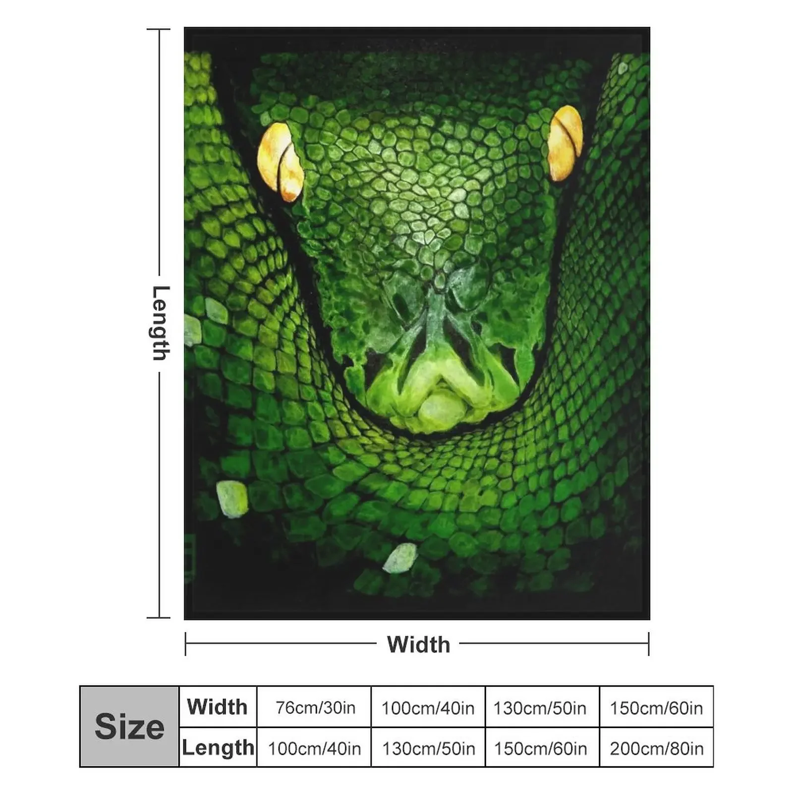 Плед Green Tree Python (Morelia viridis) – многофункциональное мягкое теплое одеяло для дома и путешествий (art.: 3920dc2203fef) - 3920dc2203fef