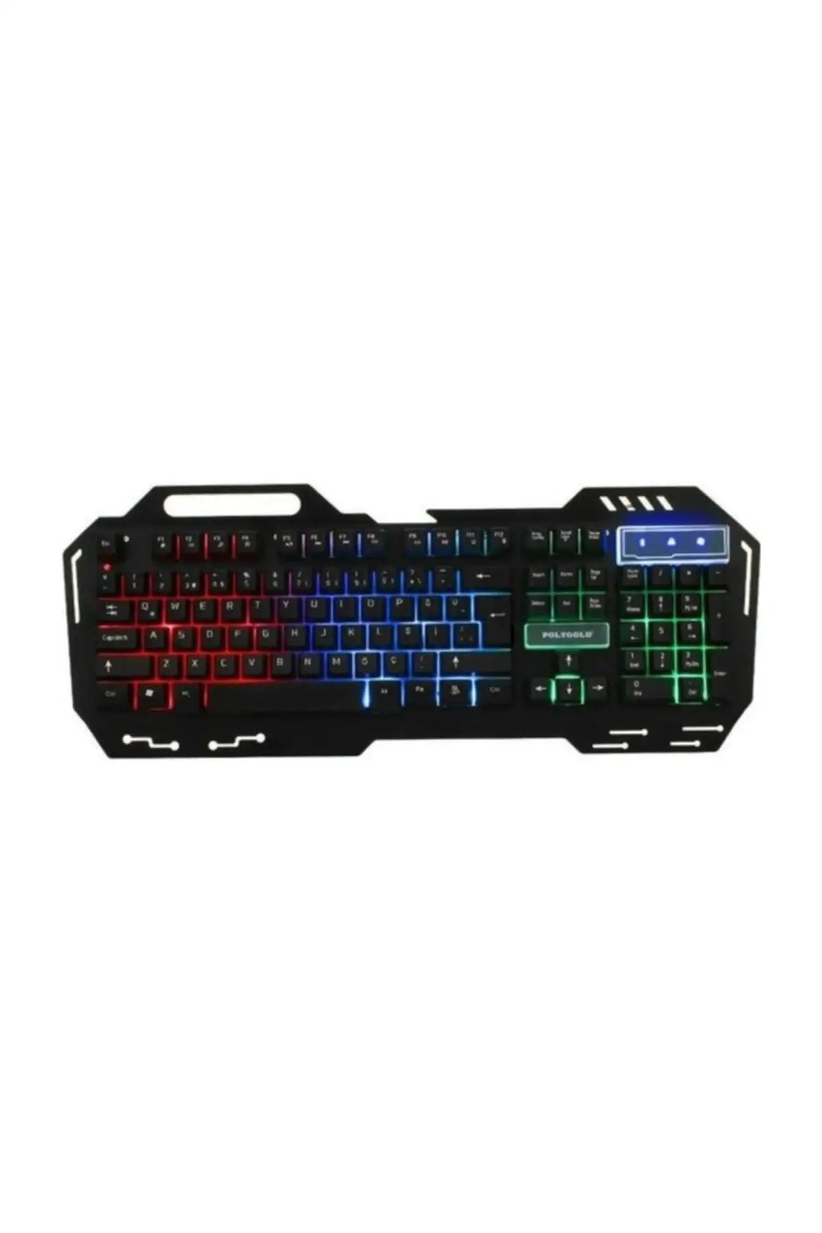 

Gaming Keyboard illuminated Mechanical Feeling Metal Case Black